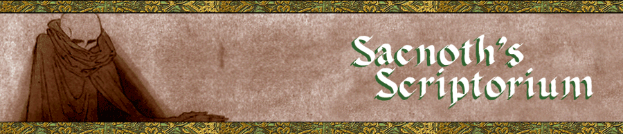 SACNOTH'S SCRIPTORIUM - John D. Rateliff's Official Website